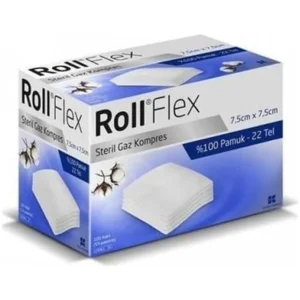 Roll Flex Steril Gaz Kompres 7X5Cm X 7.5Cm (100 Adet 5'Li Paket)
