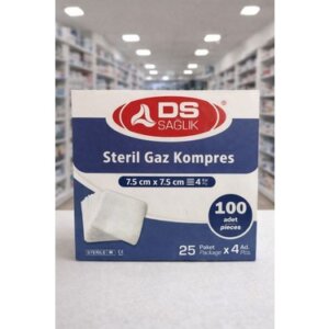 Ds Steril Gaz Kompres 7.5 X 7.5-100 Adet(25 Paket 4'Lü)